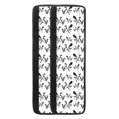 White And Black Mantis Pattern Print Refrigerator Handle Covers