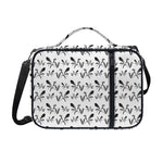 White And Black Mantis Pattern Print Shoulder Strap Bible Bag