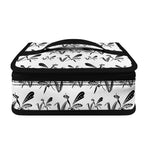 White And Black Mantis Pattern Print Small Lunch Bag