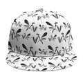 White And Black Mantis Pattern Print Snapback Cap