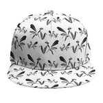 White And Black Mantis Pattern Print Snapback Cap