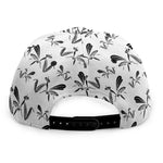 White And Black Mantis Pattern Print Snapback Cap