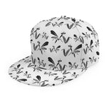 White And Black Mantis Pattern Print Snapback Cap