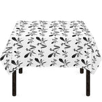 White And Black Mantis Pattern Print Tablecloth