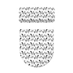 White And Black Mantis Pattern Print Toilet Lid And Tank Cover Set
