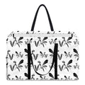 White And Black Mantis Pattern Print Utility Tote Bag