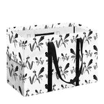 White And Black Mantis Pattern Print Utility Tote Bag