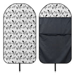 White And Black Mantis Pattern Print Waterproof Car Seat Cover