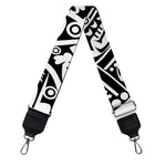 White And Black Maya Calendar Print Bag Strap