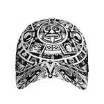 White And Black Maya Calendar Print Baseball Cap