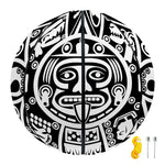 White And Black Maya Calendar Print Basketball