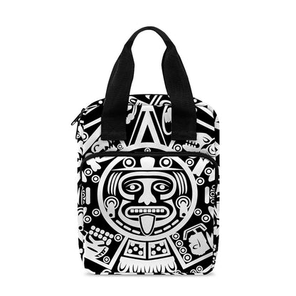 White And Black Maya Calendar Print Bible Tote Bag
