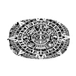White And Black Maya Calendar Print Car Side Mirror Covers
