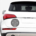 White And Black Maya Calendar Print Car Sticker