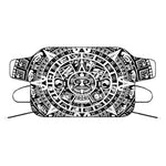 White And Black Maya Calendar Print Car Windshield Snow Cover