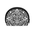 White And Black Maya Calendar Print Coin Purse