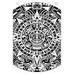 White And Black Maya Calendar Print Curtain