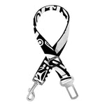 White And Black Maya Calendar Print Dog Seat Belt