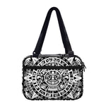 White And Black Maya Calendar Print Double Strap Bible Bag