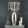 White And Black Maya Calendar Print Drum Lamp Shade