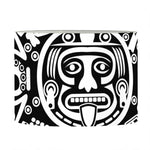 White And Black Maya Calendar Print Drum Lamp Shade