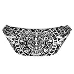 White And Black Maya Calendar Print Fanny Pack