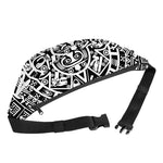 White And Black Maya Calendar Print Fanny Pack