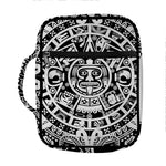 White And Black Maya Calendar Print Front Pocket Bible Bag