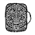 White And Black Maya Calendar Print Front Pocket Bible Bag