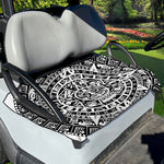 White And Black Maya Calendar Print Golf Cart Seat Cover