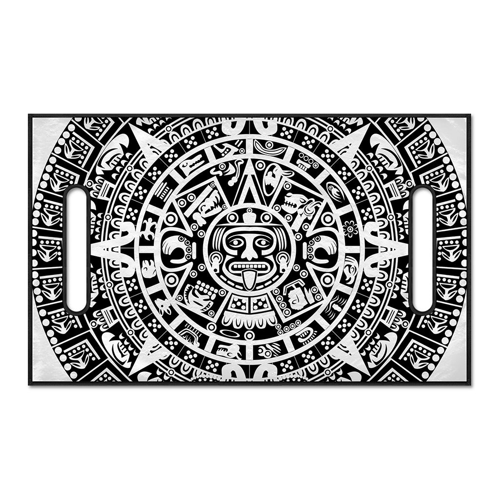 White And Black Maya Calendar Print Golf Cart Seat Cover