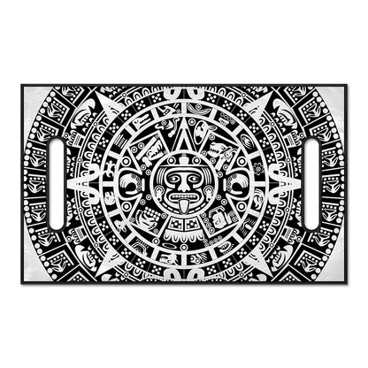 White And Black Maya Calendar Print Golf Cart Seat Cover