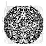 White And Black Maya Calendar Print Hand Towel