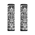 White And Black Maya Calendar Print Handle Covers
