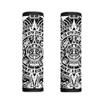 White And Black Maya Calendar Print Handle Covers