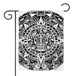 White And Black Maya Calendar Print House Flag