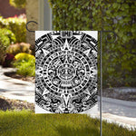 White And Black Maya Calendar Print House Flag