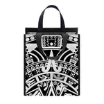 White And Black Maya Calendar Print Insulated Lunch Tote