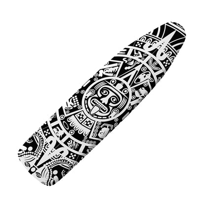 White And Black Maya Calendar Print Ironing Board Cover