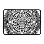 White And Black Maya Calendar Print Kitchen Mat
