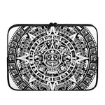 White And Black Maya Calendar Print Laptop Sleeve