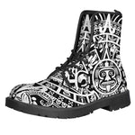 White And Black Maya Calendar Print Backpack