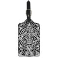 White And Black Maya Calendar Print Luggage Tag
