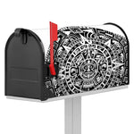 White And Black Maya Calendar Print Mailbox Cover