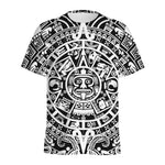 White And Black Maya Calendar Print Men's Sports T-Shirt