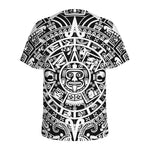 White And Black Maya Calendar Print Men's Sports T-Shirt