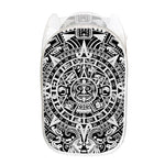 White And Black Maya Calendar Print Mesh Laundry Hamper