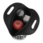 White And Black Maya Calendar Print Neoprene Lunch Bag