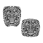 White And Black Maya Calendar Print Office Chair Cover