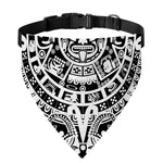 White And Black Maya Calendar Print Over The Collar Dog Bandana